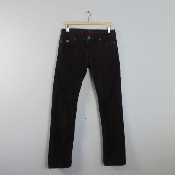 Van's Men's Corduroy Pants 30 Red Cotton Blend Straight Leg Skater Y2K Vtg 474 - Picture 1 of 13